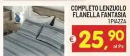 Centro Commerciale Discount Completo lenzuolo flanella fantasia offerta