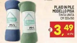 Centro Commerciale Discount Plaid in pile modello Pisa offerta
