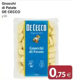 Docks Cash&Carry Gnocchi di Patate DE CECCO offerta