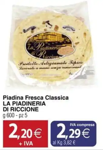 Piadina Fresca Classica LA PIADINERIA DI RICCIONE