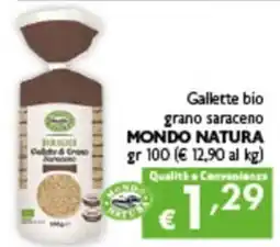 Spak Supermercati Gallette bio grano saraceno MONDO NATURA offerta