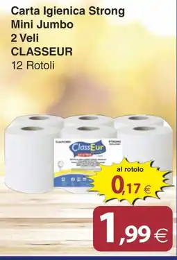 Docks Cash&Carry Carta Igienica Strong Mini Jumbo CLASSEUR offerta