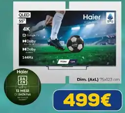 Euronics Haier QLED 55" offerta