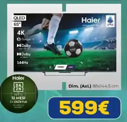 Euronics Haier QLED 65" offerta