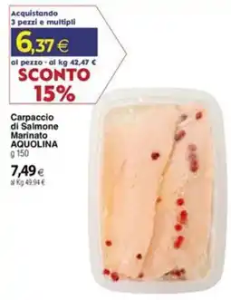 Docks Cash&Carry Carpaccio di Salmone Marinato AQUOLINA offerta