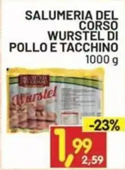 Centro Commerciale Discount Wurstel di pollo e tacchino offerta