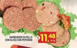 Centro Commerciale Discount Hamburger di pollo con olive/con peperoni offerta
