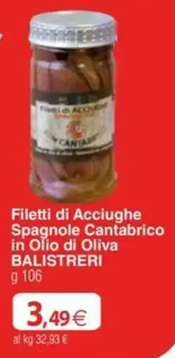 Docks Cash&Carry Filetti di Acciughe Spagnole Cantabrico BALISTRERI offerta