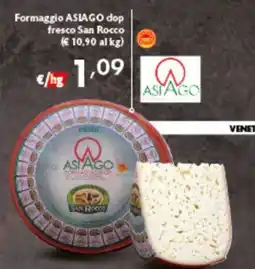 Spak Supermercati Formaggio Asiago dop fresco San Rocco offerta