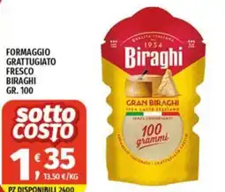 Vivo Supermercati Formaggio grattugiato fresco Biraghi offerta