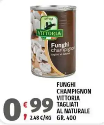 Vivo Supermercati Funghi champignon Vittoria tagliati al naturale offerta