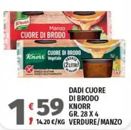 Vivo Supermercati Dadi cuore di brodo Knorr offerta