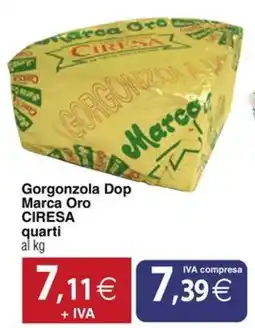 Docks Cash&Carry Gorgonzola Dop Marca Oro CIRESA offerta