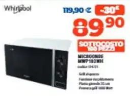 Elettrosintesi Whirlpool microonde mwp103wh offerta