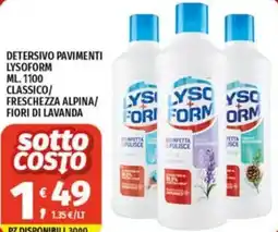 Vivo Supermercati Detersivo pavimenti Lysoform offerta