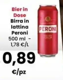 Interspar Birra in lattina Peroni offerta