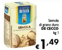 Spak Supermercati Semola di grano duro De Cecco offerta