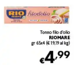 Spak Supermercati Tonno filo d'olio Riomare offerta