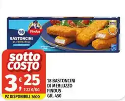 Vivo Supermercati Bastoncini di merluzzo Findus offerta