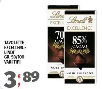 Tavolette Excellence Lindt