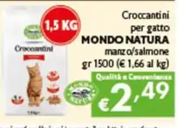 Spak Supermercati Croccantini per gatto Mondo Natura offerta