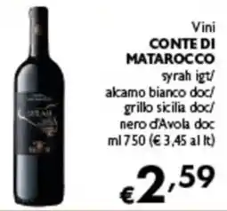 Spak Supermercati Vini Conte di Matarocco offerta