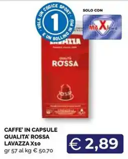 Maxisconto Caffè in capsule Qualità Rossa Lavazza offerta