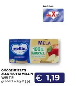 Maxisconto Omogeneizzati alla frutta Mellin offerta