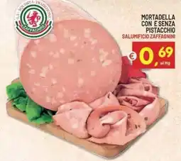 Centro Commerciale Discount Mortadella con e senza pistacchio Salumificio Zaffagnini offerta