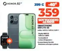 Elettrosintesi Honor AI+ Smartphone 600 Lite 5G offerta