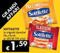 Spak Supermercati Sottilette le originali classiche/fila e fondi offerta