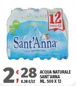 Vivo Supermercati Acqua naturale Sant'Anna offerta