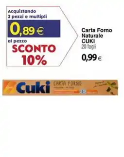 Docks Cash&Carry Carta Forno Naturale Cuki offerta
