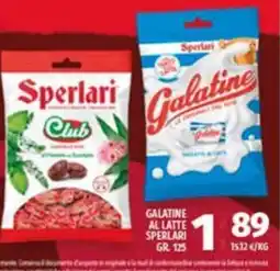 Vivo Supermercati Galatine al latte Sperlari offerta