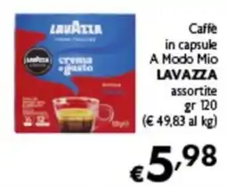 Spak Supermercati Caffè in capsule A Modo Mio LAVAZZA offerta
