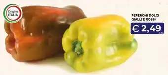 Peperoni dolci gialli e rossi