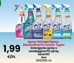 Interspar Detergente spray o candeggina Più spray assortiti Ace offerta