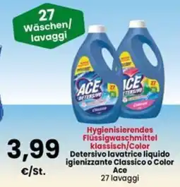 Interspar Detersivo lavatrici liquido igienizzante Classico o Color Ace offerta