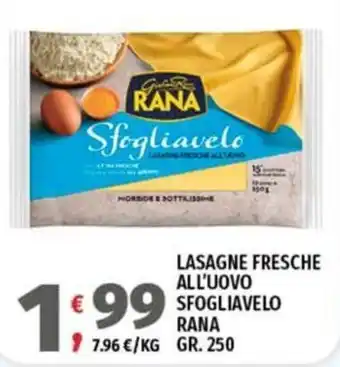Lasagne fresche all'uovo sfogliavelo Rana