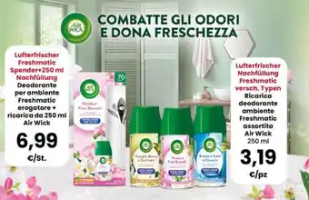 Deodorante per ambiente Freshmatic erogatore + ricarica da 250 ml Air Wick
