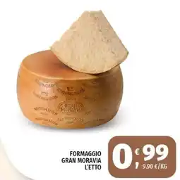 Vivo Supermercati Formaggio Gran Moravia offerta