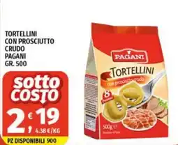 Vivo Supermercati Tortellini con prosciutto crudo Pagani offerta