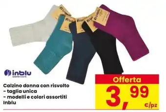 Calzino donna con risvolto Inblu