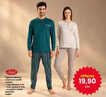 Pigiama donna o uomo in caldo cotone Liabel