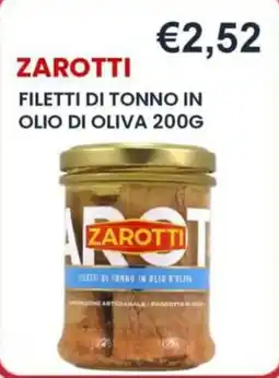 Caramico Filetti di tonno in olio di oliva Zarotti offerta