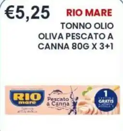 Caramico Rio Mare tonno olio oliva pescato a canna offerta