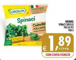 Deco Iperstore Orogel spinaci cubello foglia più offerta