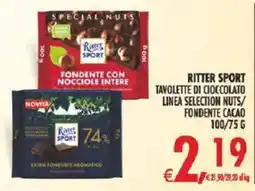 Deco Iperstore Ritter Sport fondente con nocciole intere offerta