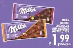 Deco Iperstore Milka Tavolette di cioccolato linea mandorlati offerta