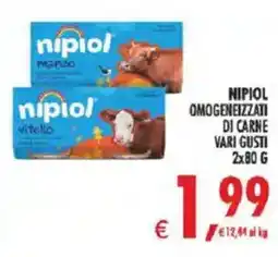 Deco Iperstore Nipiol omogeneizzati di carne vari gusti offerta